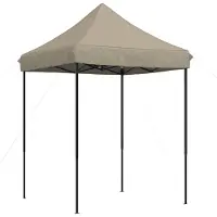 vidaXL Tienda de campaña plegable tipo pop-up, color beige, 200x200x306 cm