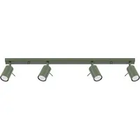 Sollux Lámpara de techo RING 4L, color verde oliva