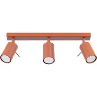 Sollux Lámpara de techo RING, 3 luces, color ocre rojo