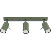 Sollux Lámpara de techo RING 3L, color verde oliva