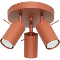 Sollux Lámpara de techo RING 3P, color ocre rojo