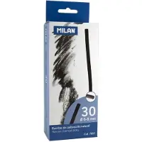 Milan Caja 30 Barritas De Carbón Natural (cilíndrico Ø 6-8 Mm)