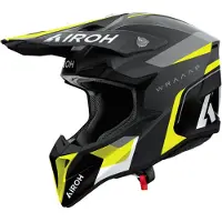 Airoh Wraaap Conquer Casco De Cross Mate/Gris/Amarillo/Negro S unisex
