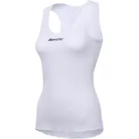 Santini - Women's Lieve Top Baselayer - Ropa interior fibra sintética size M/L, blanco/gris