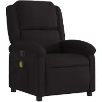 Syfax Sillón reclinable de masaje de tela negro