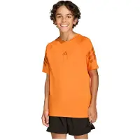 Adidas - Kid's Sport Icons 3-Stripes Tee - Camiseta funcional size 116, naranja
