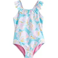 Next Traje de baño azul claro / mostaza / rosa / blanco