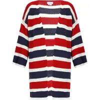 Usha Cárdigan navy / rojo / blanco