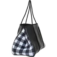 Faina Shopper azul oscuro / negro / offwhite