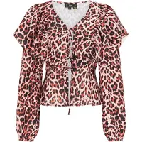 Faina Blusa beige / rojizo / negro