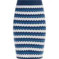 Faina Falda azul / azul oscuro / blanco