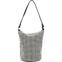 Faina Bolso de hombro negro / plata
