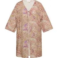 Usha Kimono beige / marrón claro / lila / blanco