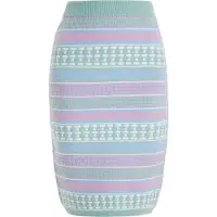 IZIA Falda azul / menta / rosa / blanco
