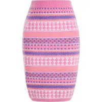 IZIA Falda azul / coral / rosa / blanco