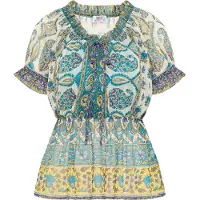 Usha Blusa mezcla de colores