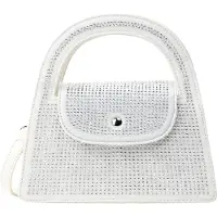 Faina Bolso de mano plata / blanco