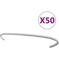 vidaXL Distanciadores para gaviones, 50 unidades, acero galvanizado, 30 cm