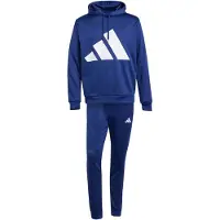 Adidas Chándal 'BIG LOGO HOODED' azul oscuro / blanco