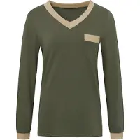 Imily Bela Camiseta crema / oliva