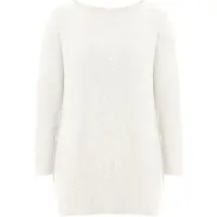 Imily Bela Vestido de punto blanco