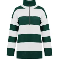 Imily Bela Jersey verde oscuro / blanco