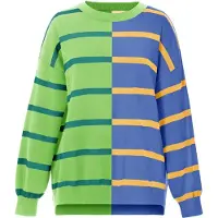 Imily Bela Sudadera azul / limón / verde / verde oscuro