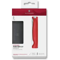 Victorinox SwissClassic Cutting Board Picnic Knife Set 6.7191.FC1 Chili Red, tabla de cortar y set de cuchillos de pícnic