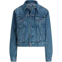Ralph Lauren para mujer. 211969408001 Chaqueta trucker de denim azul (XS), Casual, Algodón, outlet 2026.