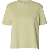 Selected Camiseta 'SLFEssential' verde pastel
