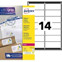 Avery L7163-250 Etiquetas A4 99,1 x 38,1 mm — 14 por hoja | Pack 250 hojas
