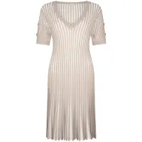 Liu jo Vestido de punto beige / blanco