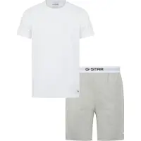 G-Star Pijama corto 'Slate' gris moteado / negro / blanco