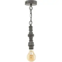 Eglo Lámpara colgante Chepstow, lámpara colgante industrial de un foco, estilo vintage, retro, ideal para comedor o salón, con casquillo E27