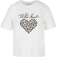 Miss Tee Camiseta 'Wild Heart Leo' marrón / negro / blanco