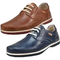 Pikolinos para mujer. M9A-4118 Zapatos de Piel Marbella marrón (41), Plano, Cordones, Casual, outlet 2026.