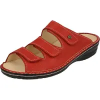 Finn Comfort Zapatos abiertos 'Pantolette Damen 03432 539403 Nubukleder in rot' rojo