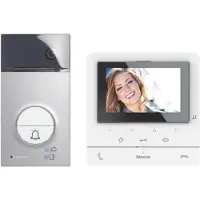Bticino Kit de videoportero Flex ONE con timbre de puerta LINEA 3000 (con 1 o 2 botones de llamada), CLASSE 100 V16E, 1 unidad.