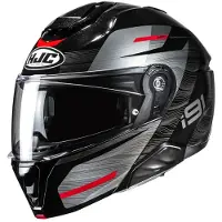 HJC i91 Dusk MC1 Casco Abatible Antracita/Negro/Rojo L unisex gris