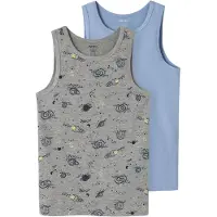 Name it Camiseta térmica azul claro / azul oscuro / amarillo / gris moteado