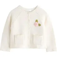 Next Cárdigan 'Flower Girl' verde oscuro / rosa / blanco
