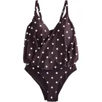Next Traje de baño chocolate / blanco