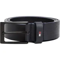 Tommy Hilfiger Cinturón 'Enamel Flag Rectangular Buckle' azul oscuro