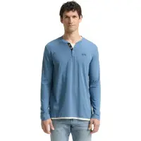 Tom Tailor Camiseta azul ahumado / negro / blanco