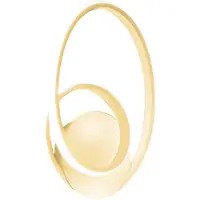 Gea Luce Lámpara de pared Diva, con acabado en dorado cepillado – 21 W, 3000 K, 1200 lúmenes. Lámpara de pared LED de aluminio y silicona opal, regulable mediante tecnología de corte de fase – Gealuce