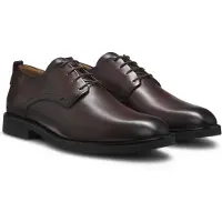 HUGO Zapatos con cordón 'Ginsby' marrón oscuro