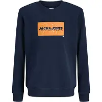 Jack & jones Junior Sudadera 'JJCole' navy / naranja