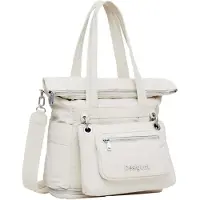 Desigual , Mochila multiposición nylon, Poliamida, Blanco, U