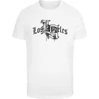 Mister tee Camiseta 'LA Wording' antracita / negro / blanco