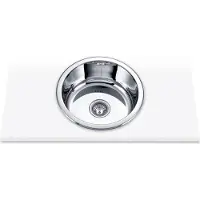 Edesa K2 SE 45 1C, Lavabo de encimera, Forma redonda, Acero inoxidable, Acero inoxidable, 1 lavabo, Forma redonda